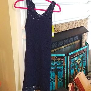 Gianni Bini Knit Dark Blue Dress NWT XS